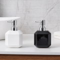 Dozownik do mydła płynu czarny 300 ml ceramiczny elegancki łazienka