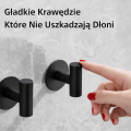 Haczyki łazienkowe  samoprzylepne bez wiercenia czarny mat 4 szt