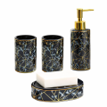 Mydelniczka łazienkowa ceramiczna ONYX czarna złota glamour podstawka na mydło